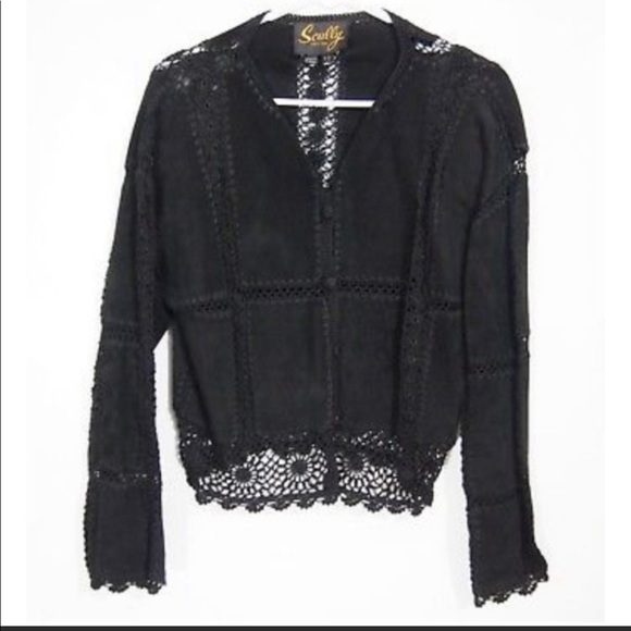Scully Jackets & Blazers - Scully knit and leather jacket